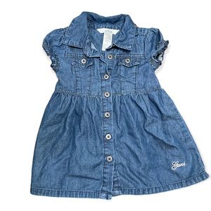 Guess baby girl denim dress size 12 months